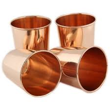 COPPER GLASS MADE FROM 100% COPPER - PLAIN DESIGN