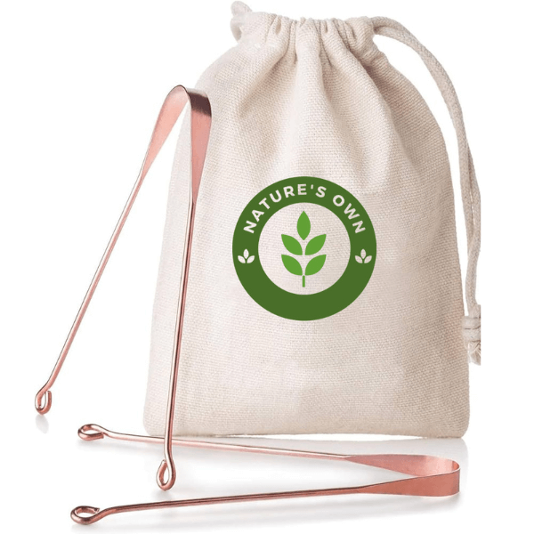 COPPER TONGUE CLEANER MADE FROM 100% COPPER - PLAIN DESIGN