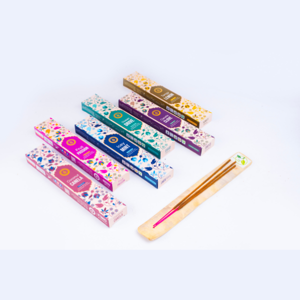 NATURE'S OWN HAND ROLLED PREMIUM MASALA INCENSE STICKS MADE FROM ALL NATURAL INGREDIENTS WITHOUT CHARCOAL - SET OF 6 - 103