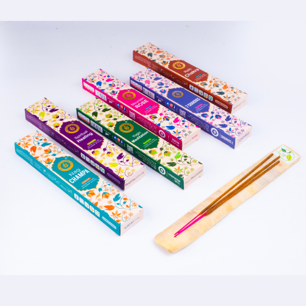 NATURE'S OWN HAND ROLLED PREMIUM MASALA INCENSE STICKS MADE FROM ALL NATURAL INGREDIENTS WITHOUT CHARCOAL - SET OF 6 - 104
