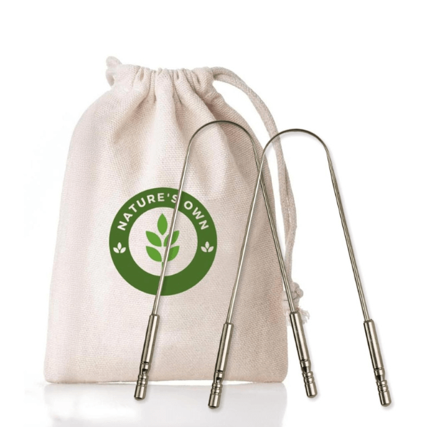 STAINLESS STEEL TONGUE CLEANER MADE FROM 100% HEAVY GRADE 304 STAINLESS STEEL MATERIAL - HANDLE DESIGN