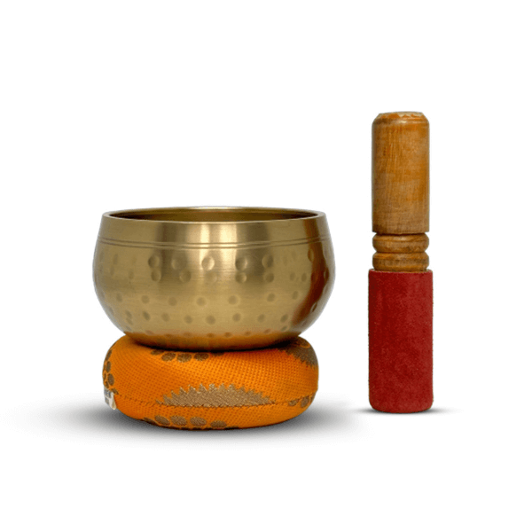 Tibetan Singing Bowl Set 4.5" inch ~ Suitable for Yoga, Meditation, Sound Healing & Chakra Balancing handcrafted in Nepal - Hammered