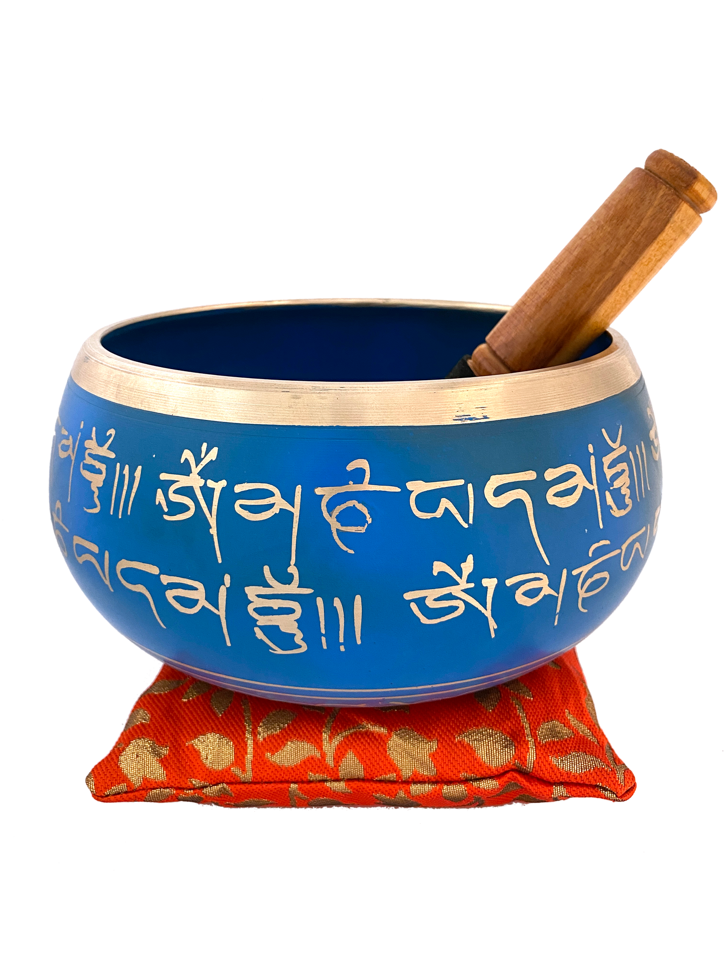 Nature's Own Tibetan Singing Bowl for Meditation, Prayer & Musical Therapy 3.5" Blue