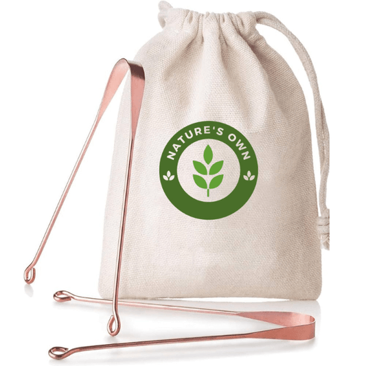 COPPER TONGUE CLEANER MADE FROM 100% COPPER - PLAIN DESIGN