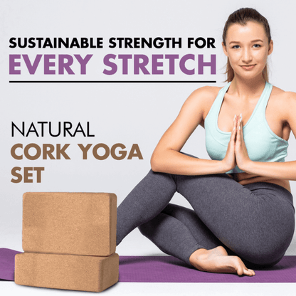 CORK YOGA BLOCK MADE FROM 100% WOODEN CORKS IDEAL FOR YOGA & MEDITATION