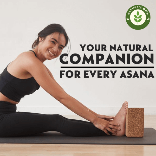 CORK YOGA BLOCK MADE FROM 100% WOODEN CORKS IDEAL FOR YOGA & MEDITATION
