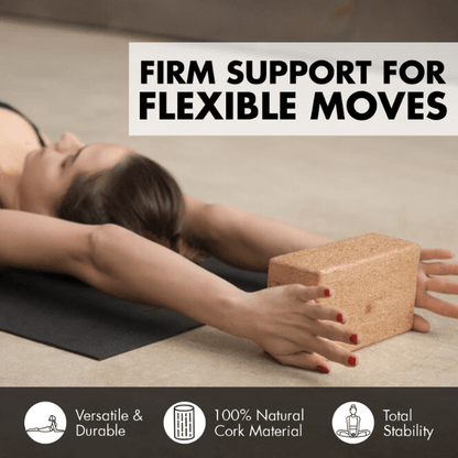 CORK YOGA BLOCK MADE FROM 100% WOODEN CORKS IDEAL FOR YOGA & MEDITATION