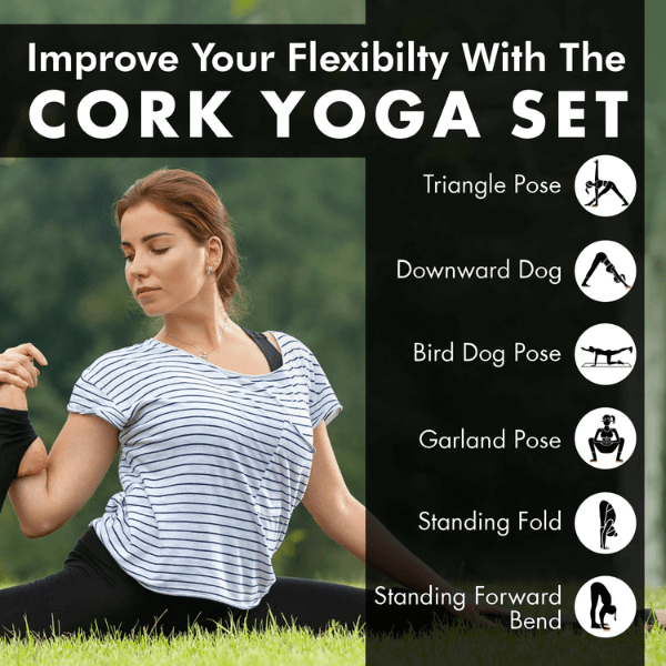 CORK YOGA BLOCK MADE FROM 100% WOODEN CORKS IDEAL FOR YOGA & MEDITATION