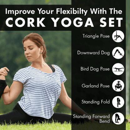CORK YOGA BLOCK MADE FROM 100% WOODEN CORKS IDEAL FOR YOGA & MEDITATION