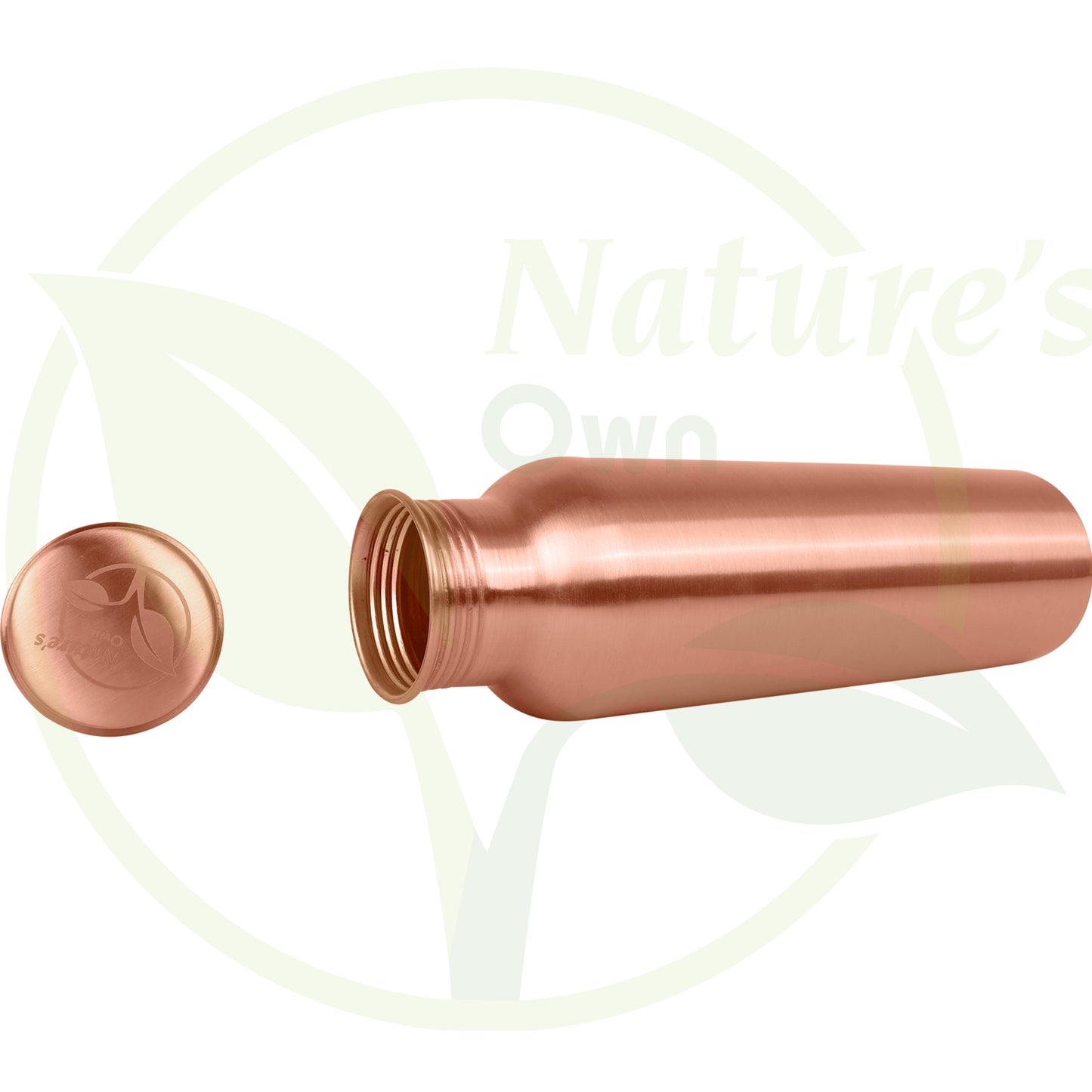 Nature’s Own Copper Water Bottle – 34 Oz Extra Large – Ayurvedic Pure Copper Water Bottle For Drinking – Drink More Water – Leak Proof – Jointless Water Bottle  - Plain Design
